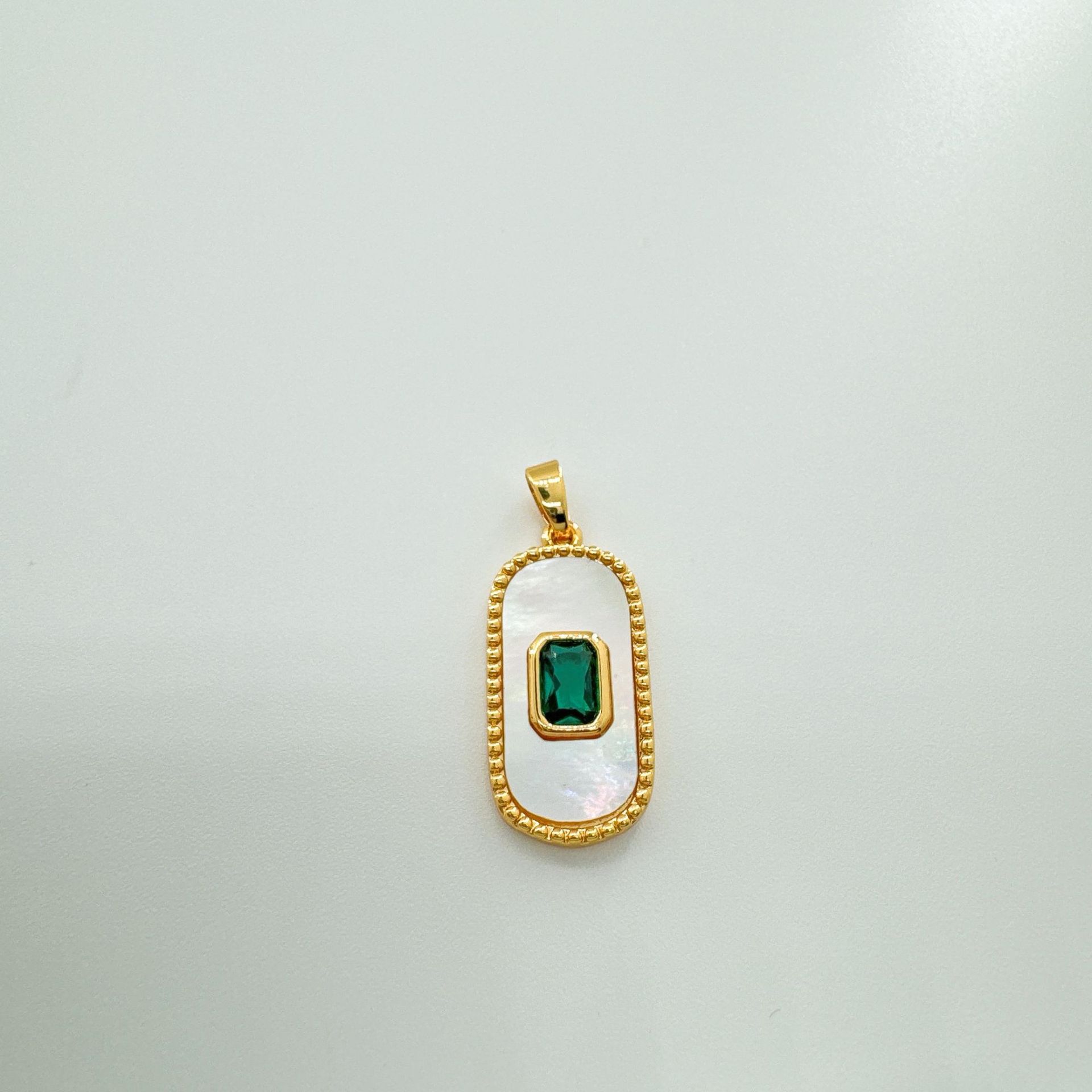 7g Weight Pendant Jewelry Making Type Zircon Inlay Material DIY Jewelry Accessories Classification 1 Piece Quantity Copper Material Color Block Pattern Inlay Design Simple Style, Classic Style Style 1 Piece Copper Zircon Color Block Pendant 4