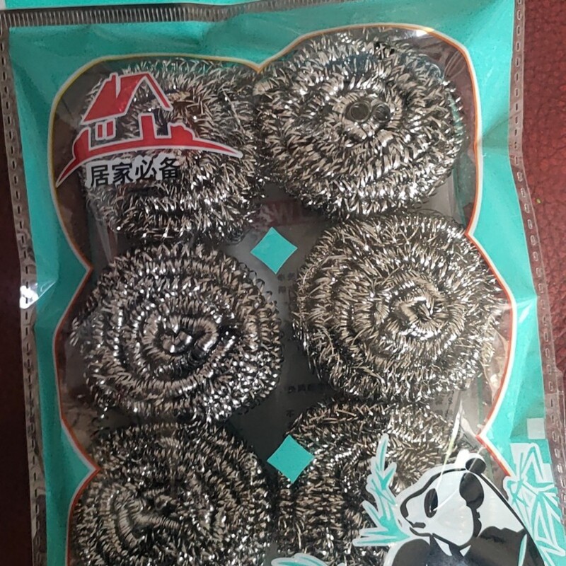 New kitchen supplies bowl brush pot household commonly used high zinc wire ball cleaning ball cleaning 6/4 Pack