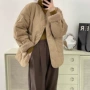 新款韩版拼接纯色女棉衣