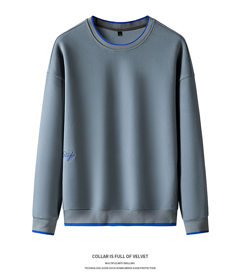 Moletom masculino com capuz para primavera outono, moletom de veludo alemão, versão coreana, esportes e lazer, camisa de base de cor sólida, top,_voghion.com
