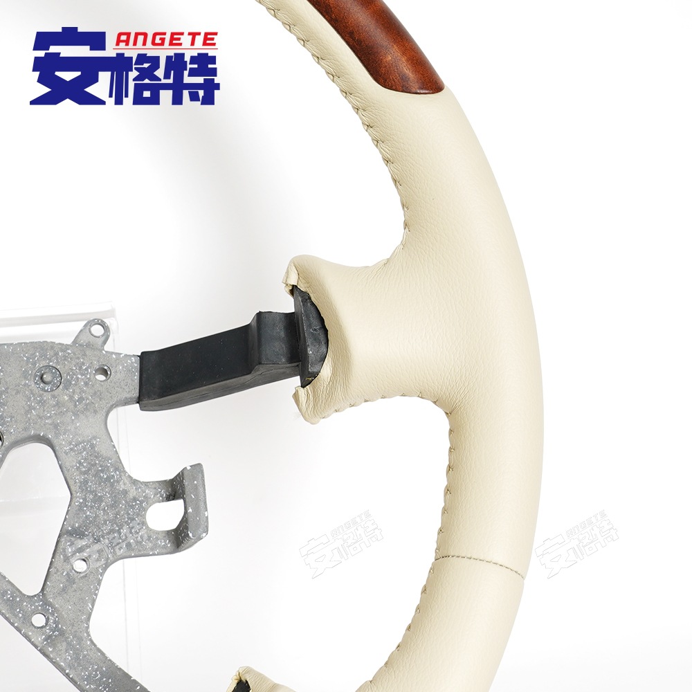 Cross-Border Hot Sale Suitable for 13-20 Nissan Patrol Patrol Y61Gu Peach Wood Car Steering Wheel Modification