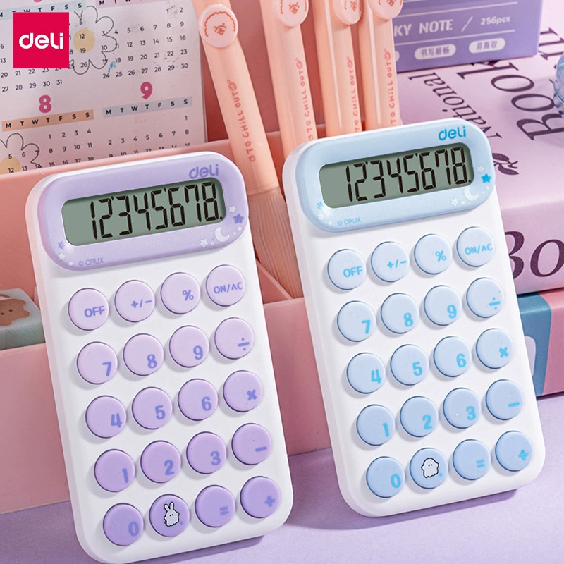 Калькулятор Deli YY160, портативный компьютер, высококачественный калькулятор с высокой клавиатурой для учеников начальной школы