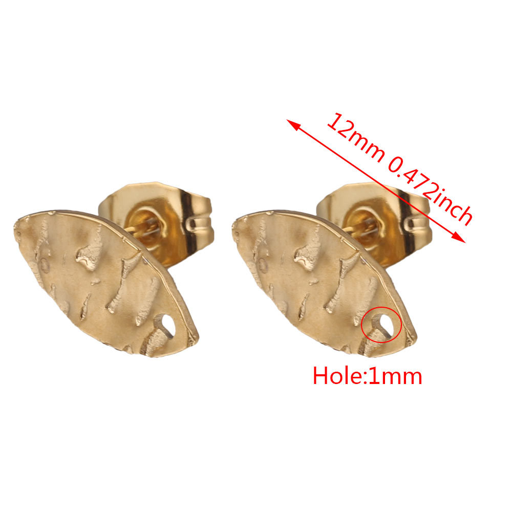 Pendientes geométricos de acero inoxidable europeos y americanos columna en relieve DIY pendientes pieza con agujero accesorios de joyería pendientes de acero de titanio producción