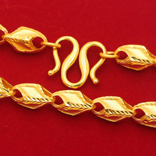 10mm70CM铜镀金男士项链古法工艺高硬度真空电镀保色精品系列批发