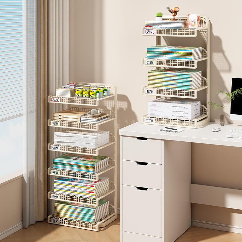 Subject Classification Storage Rack Student Desktop Book Storage Rack Desk A4 Document Sorting Artifact Layered Bookshelf