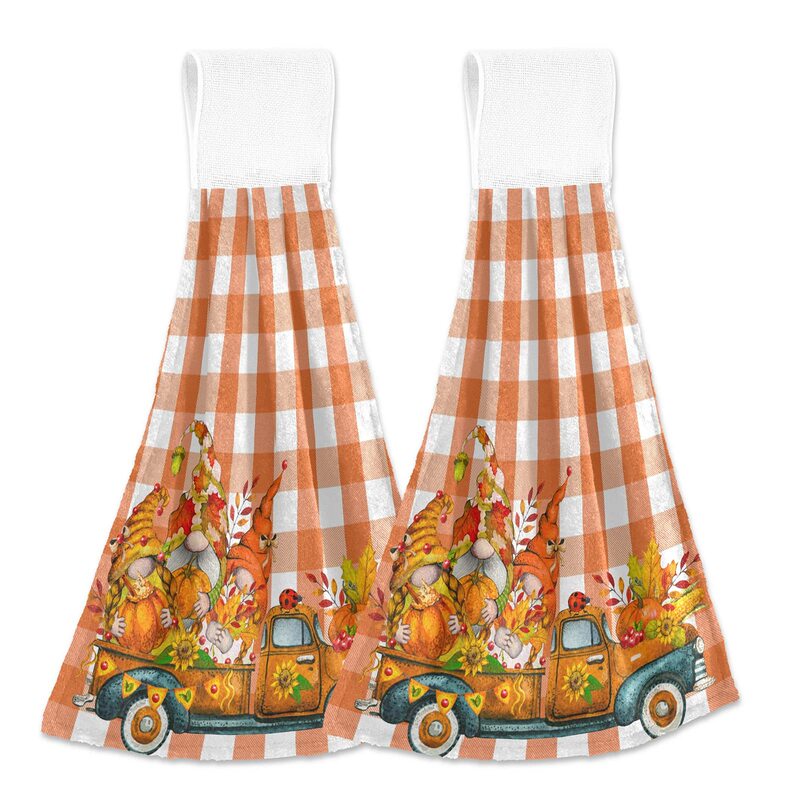Autumn Truck Dwarf Kitchen Bathroom Toilet Water Absorbent Towel Towel Bath Towel Dishwashing Cloth Hanging