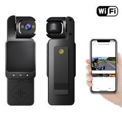 新品高清手持背夹摄像机1080P带WIFI高清执法记录仪户外骑行相机