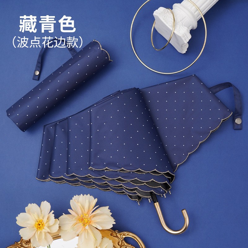 골드 후크 도트-네이비 블루