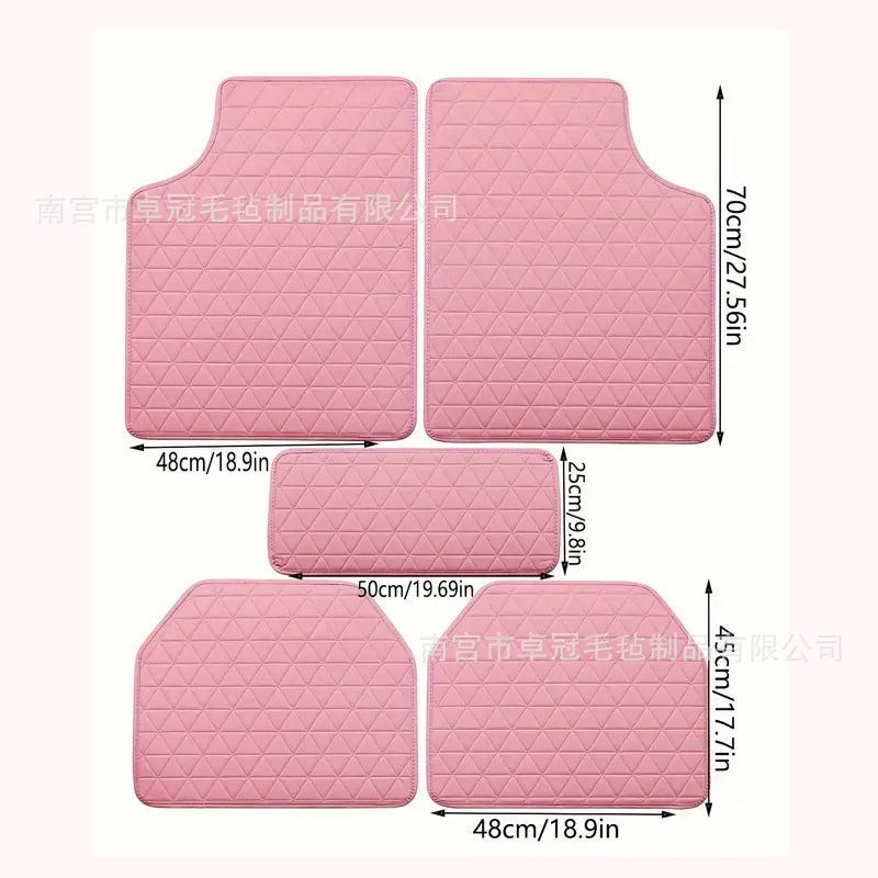 Car Floor Mats, Universal Pvc Leather Carpets, 5-Piece 4-Piece Set, Export Cross-Border Temu Amazon Shein