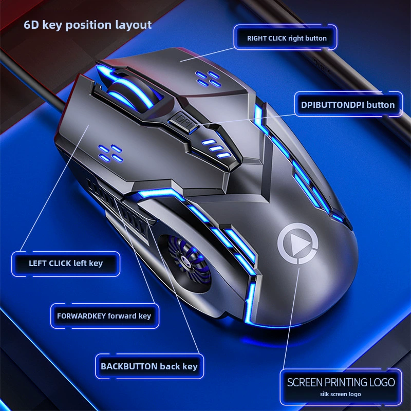 Игровая мышь YinDiao, механическая бесшумная, для ноутбука, аксессуары, G5