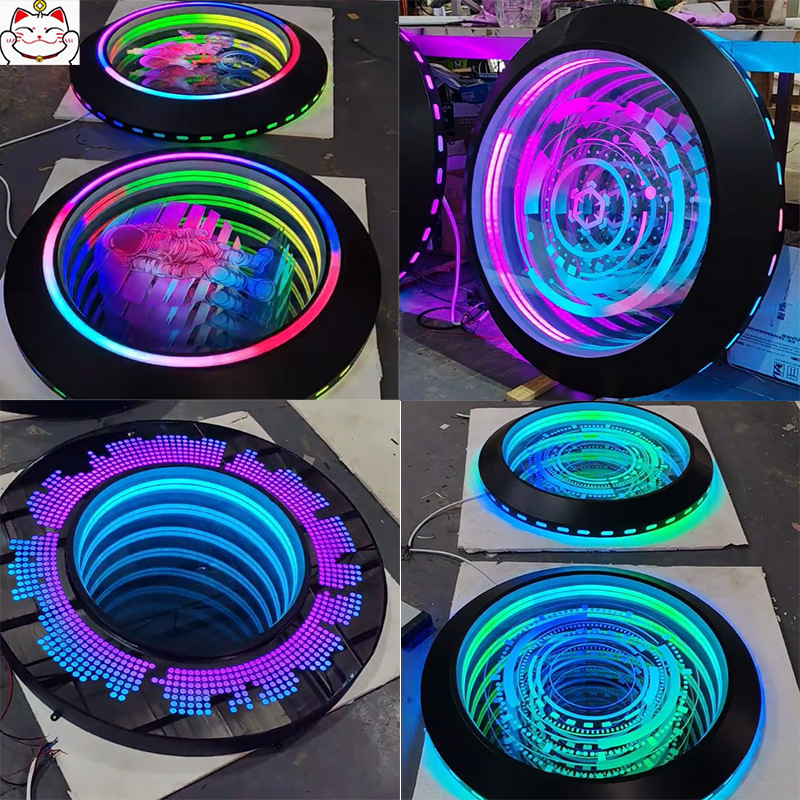 Módulo personalizado espejo de abismo, laoscópio, KTV bar, clubhouse, caja de lámpara luminosa dinámica tridimensional, módulo de metal integrado