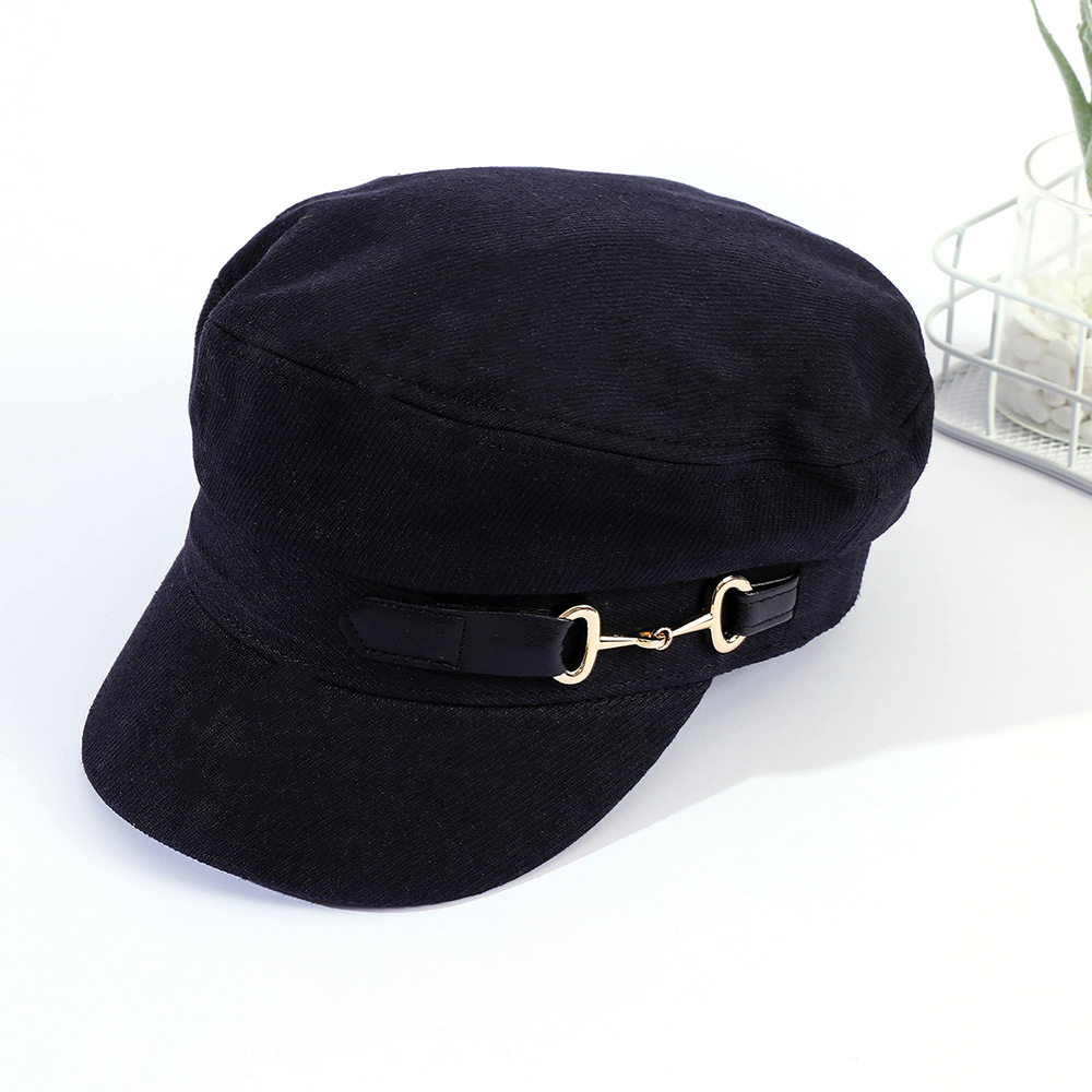 La primavera y el otoño de tapa plana enarboló el sombrero del pintor de las mujeres de moda casual del todo-fósforo japonés newsboy sombrero