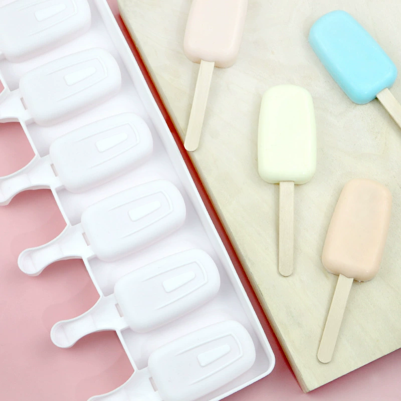 Овальная форма для мороженого DIY Silicone Tray, 8 эллиптических камер, пригоден для духовки и морозильника