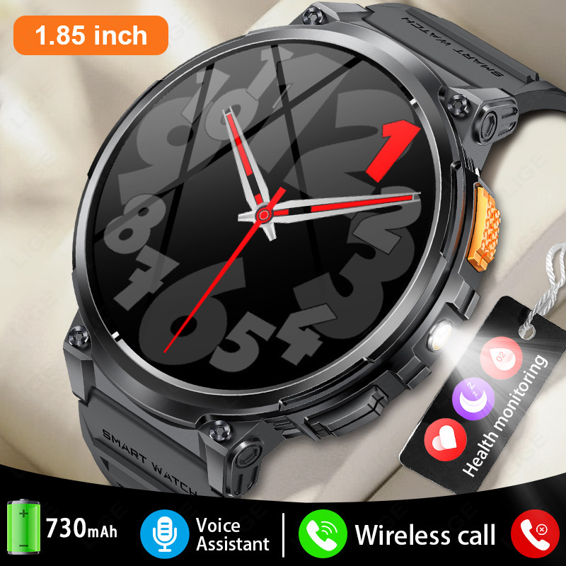 Cross-Border New Model K66 Smart Watch with Bluetooth Calling, Flashlight, 1.85inch Sports Modes, Heart Rate, Blood Pressure, and Blood Oxygen Monitoring Cross-Border New Model K66 Smart Watch with Bluetooth Calling, Flashlight, 1.85inch Sports Modes, Heart Rate, Blood Pressure, and Blood Oxygen Monitoring