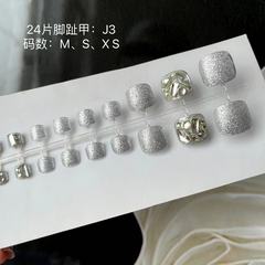 24片腳趾甲穿戴甲可拆卸INS風成品氣質腳甲片美甲腳指甲貼片