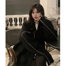 跨境代发新款秋装中长款毛衣开衫秋冬大码针织衫上衣外套秋季女