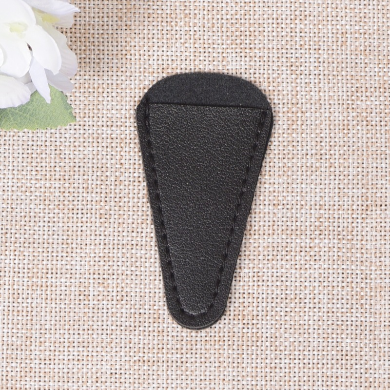 Gran escala de stock de cuero grueso pequeño cubierta de tijeras nariz cejas de corte de hilo cabeza de belleza tijeras cubierta de almacenamiento de costura