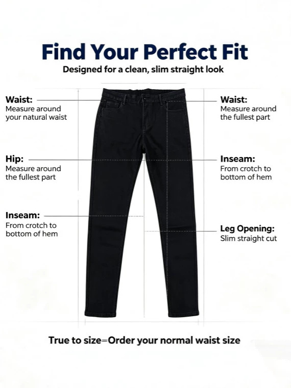 Pantalones de Mezclilla para Hombre, Elástico, Cintura Alta, para Uso Casual image 6