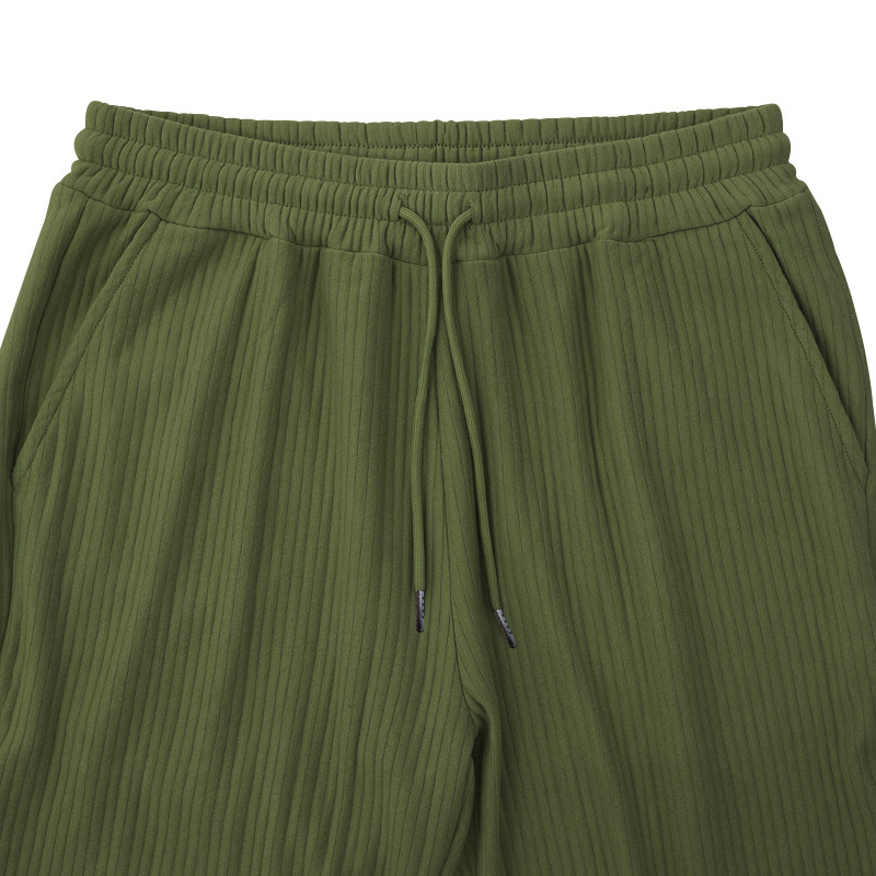 Herren Sweatpants Gestreift Lässige Gerade Hose Mit Hohem Bund_voghion.com