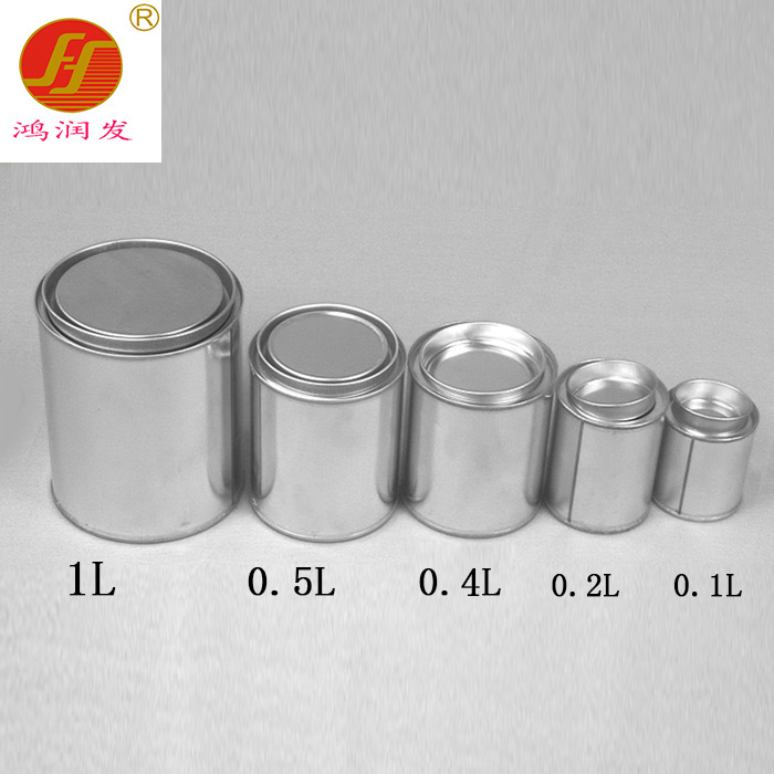 马口铁罐100/200/500/1000ml油漆铁罐光身圆形样品罐1升大口罐子
