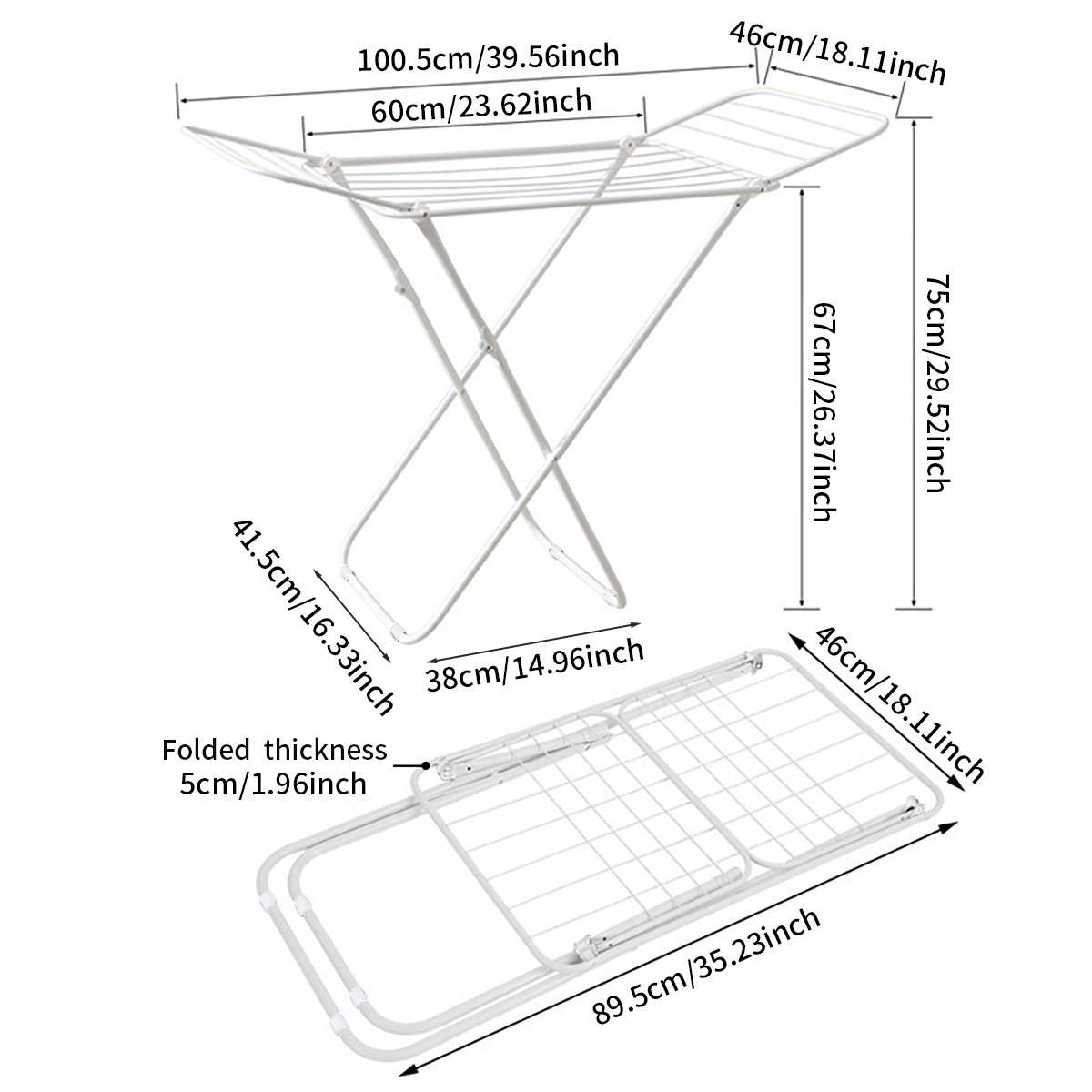 Transfronterizo tipo X piso percha de secado de ropa balcón plegable percha de secado de ropa interior y exterior sin instalación percha de secado de ropa al por mayor