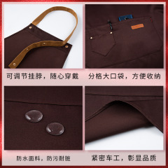 廠家廣告圍裙定製印logo工裝尼掛脖廚房圍裙廣告禮品防水防油圍裙