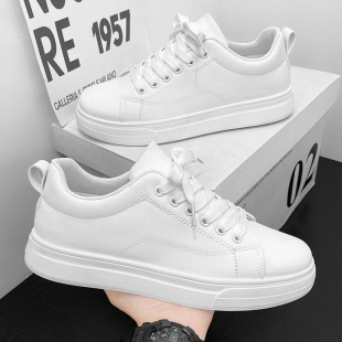 F001 in stock spring and autumn sports shoes men's shoes new white casual fashion White shoes Korean style black sneakers