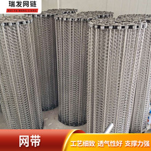 金属传送带耐高温玻璃退火炉输送网带304不锈钢人字形链条网带