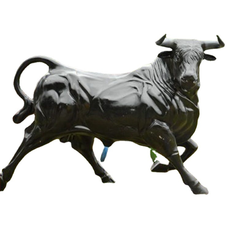 供应树脂玻璃钢仿铜动物雕塑广场工艺品装饰摆件孺子牛雕塑批发