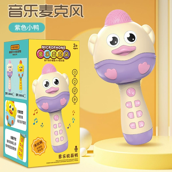 Purple microphone, duck, bluetooth