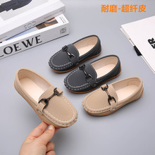 E-5工厂春秋季新黑白色男女上台演讲大中小儿童皮鞋软底防滑新款