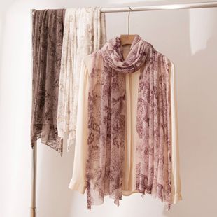 Italian Old Money Style 100% Pure Cashmere Scarf Shawl Accessible Luxury High-End Mid-Length Scarf Thin Section for Customers