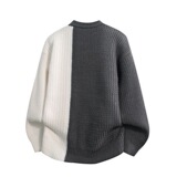美式复古圆领宽松针织衫撞色毛衣男秋冬季高级感时尚上衣女，男装针织衫/毛衣，星座614