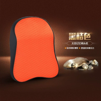 Neck Pillow and Lumbar Support, Headrest - black-orange