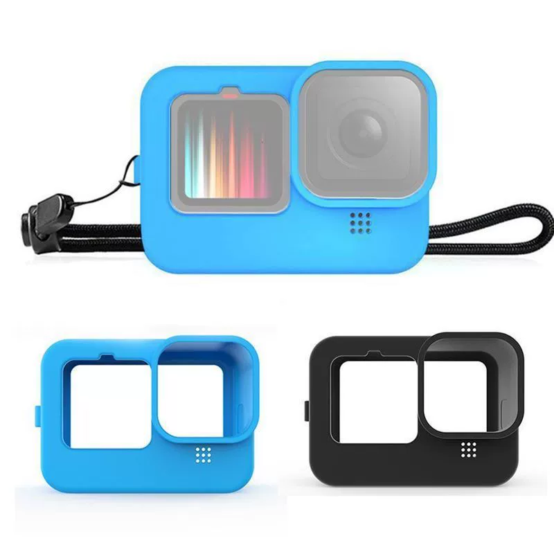 Silicone rubber sleeve, protective case, protective camera, lens with accessories, fall protection