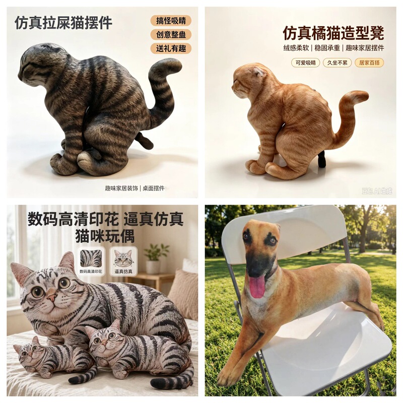 Cross-Border 3D Realistic Dog Plush Toy Pillow, Quirky Doll Home Decor, Creative Prop, Children's Plush Toy Cross-Border 3D Realistic Dog Plush Toy Pillow, Quirky Doll Home Decor, Creative Prop, Children's Plush Toy