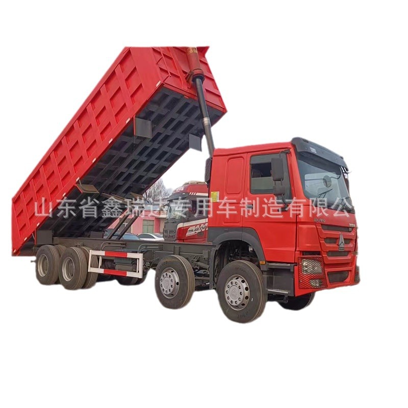 Manufacturer Exports Howo 12-Wheel Dump Truck, Right Cockpit Muck Transport Truck, 375 Horsepower Mining Dump Truck