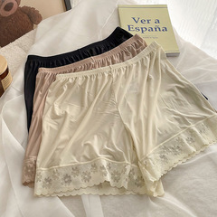 Safety pants for women in summer thin anti-exposure lace leggings ultra-thin ice silk comfortable non-curling safety shorts