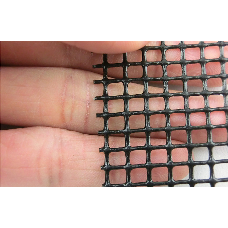 现货供应黑色PVC胶网亮光/消光/加硬加厚固色塑胶网小格中格大格