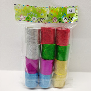 Wholesale 3.5CM round Laser rainbow ring spring ring smart toy environmentally friendly material