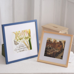 字畫裝裱框外框國畫書法框架38 33 50實木相框正方形簡約畫框掛牆