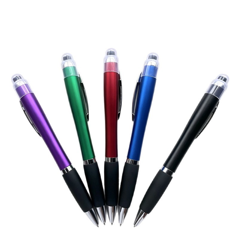 Bolígrafo multifuncional bolígrafo táctil bolígrafo personalizado caja de luz bolígrafo LED luminoso bolígrafo logotipo grabado 3 en 1