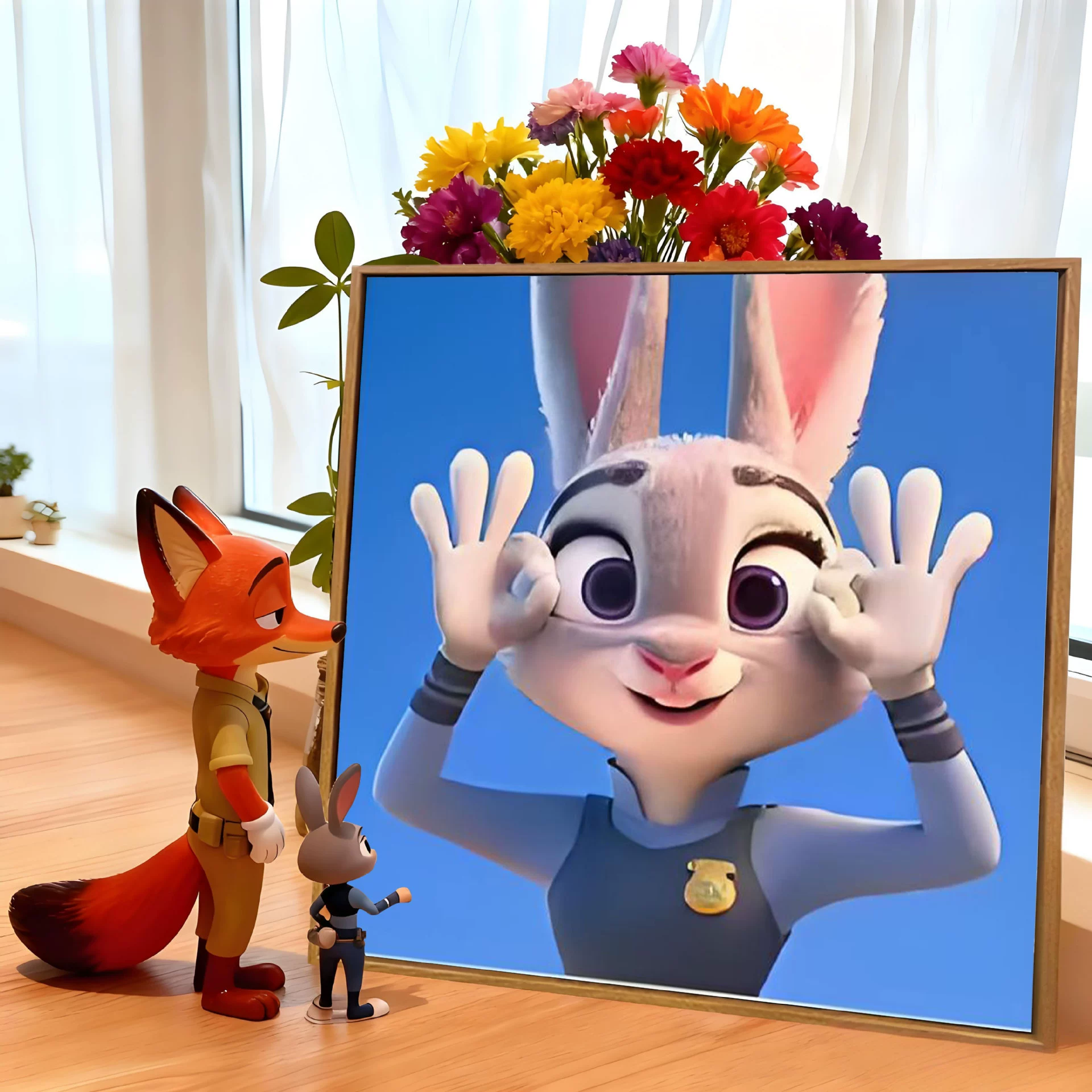 Алмазная вышивка Zootopia 20×20 см, набор DIY с полным заполнением, стразами, инструментами и пластиковой упаковкой