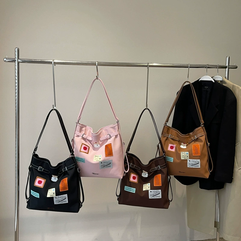 Capacious bucket, cartoon one-shoulder bag, backpack