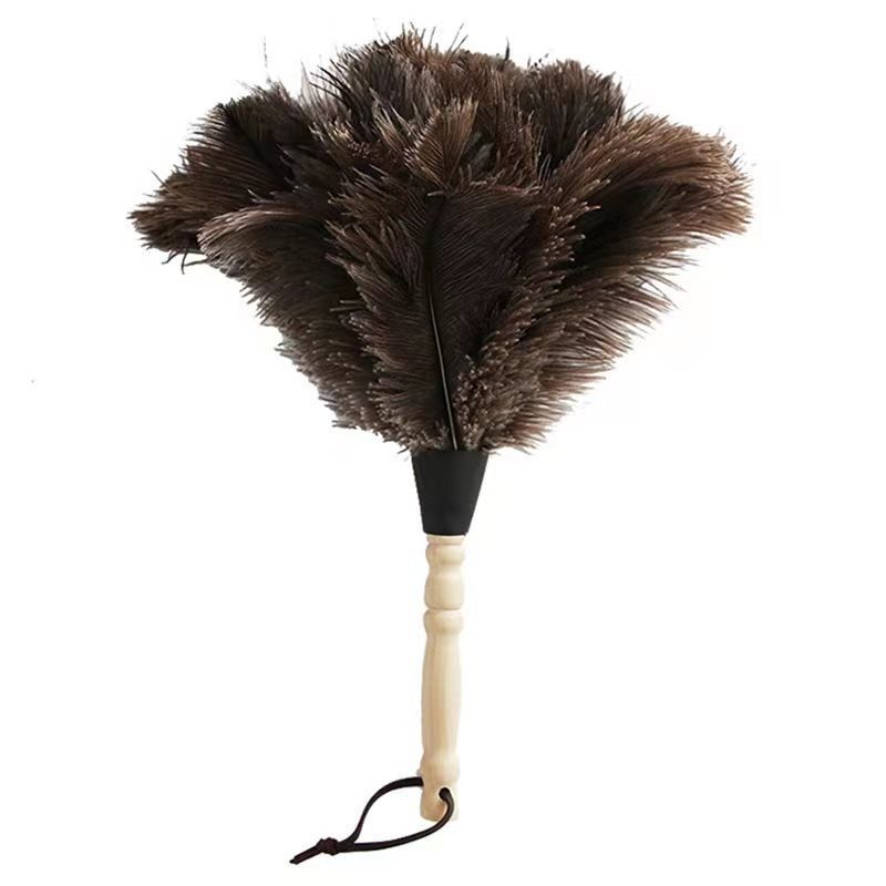 Ostrich Feather Duster for Dust Removal, Non-Shedding, Household Cleaning, Car Static Dust Brush, Magic Feather Duster