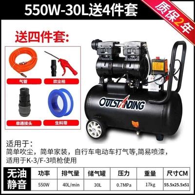 Hava kompressorları — Compressor Small 220V Air Pump - black-diamondaluminum550w-30lfree-gift