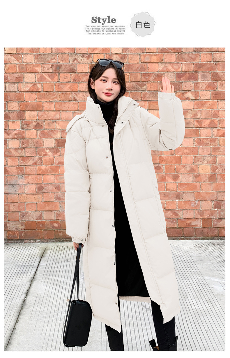 Europa y América ropa de algodón de estilo femenino sobre la rodilla suelta estilo coreano de pan de estilo de Hong Kong ropa de algodón 2024 nueva chaqueta de algodón de moda