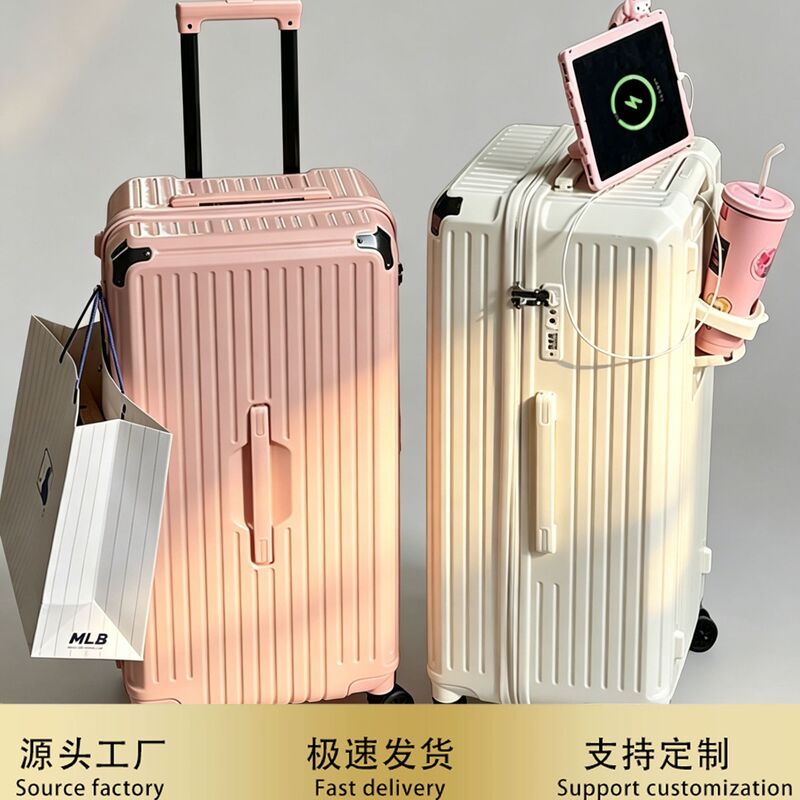 Large Capacity Student Trolley Suitcase for Foreign Trade, 28inch Password-Protected Trendy Luggage Suitcase for Men and Women, Carry-On Travel Suitcase, Wholesale