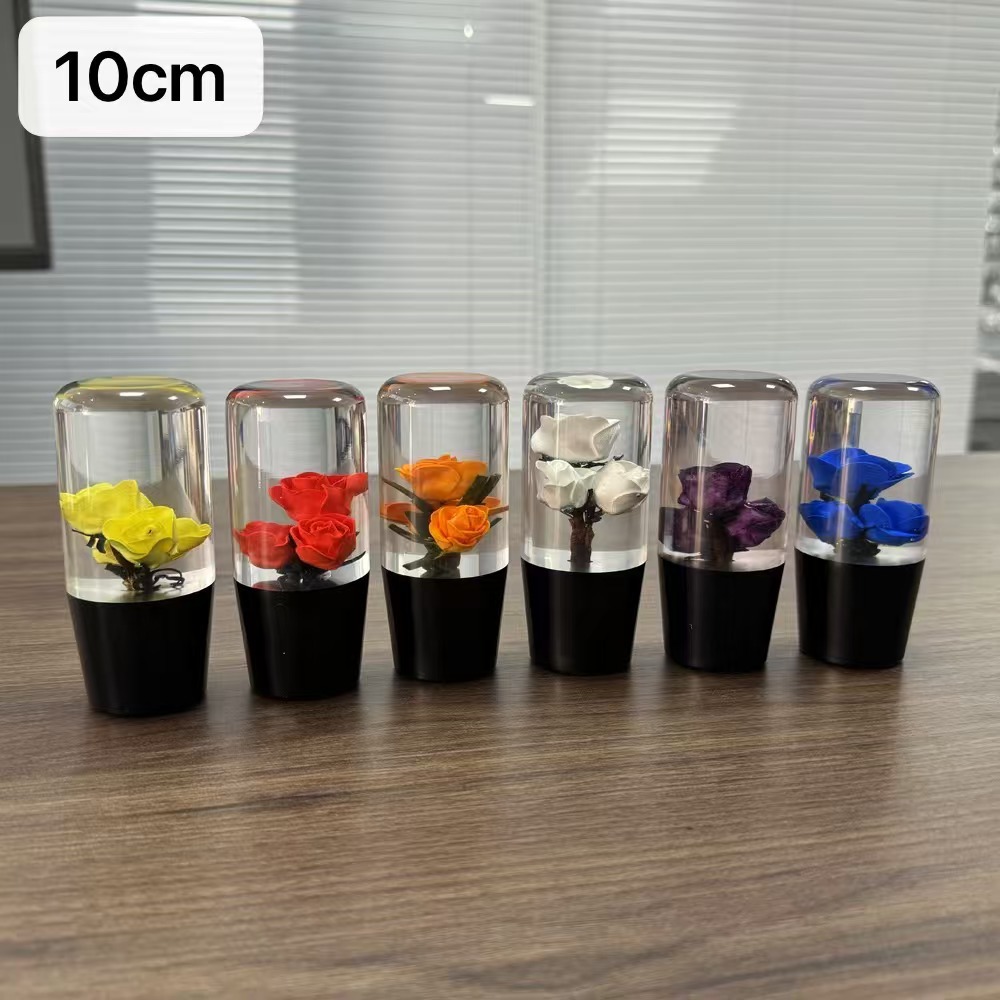 10/15/20CM Acrylic Crystal Rose Car Gear Shift Knob