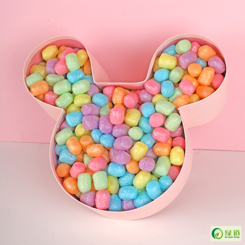 【绿道】厂家供应生物基发泡胶环保快递打包抗压防震防摔泡沫粒